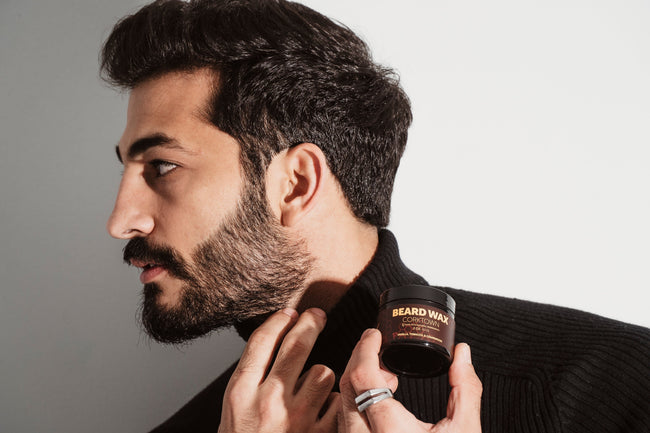 Detroit Grooming Co. Moustache Wax Black: Cedarwood & Amber Strong Hold Beard Wax - Black