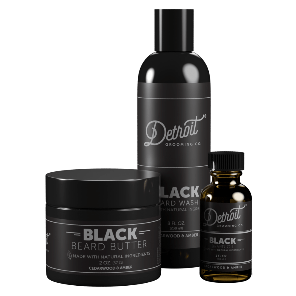 Detroit Grooming Co. Black Bundle - Beard Wash, Oil, and Butter