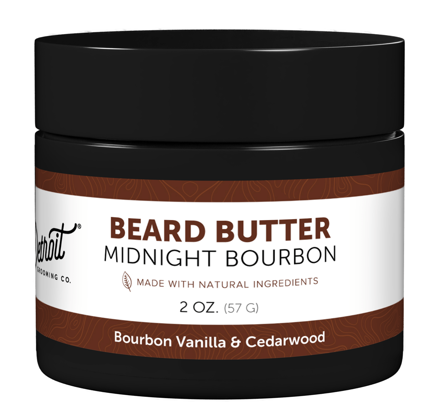 Detroit Grooming Co. Butter Midninght Bourbon: Bourbon Vanilla & Cedarwood Beard Butter